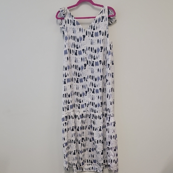 Banana Republic Monochrome Abstract Maxi Dress - Picture 8 of 10